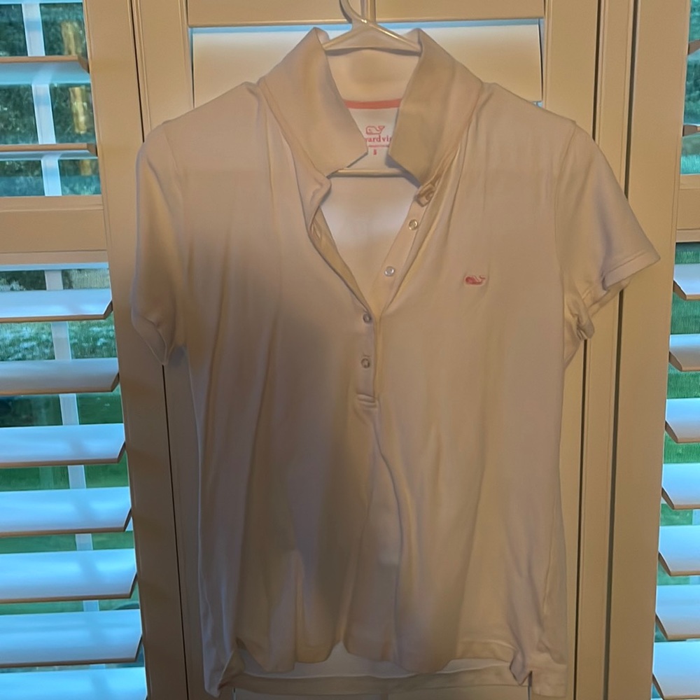 Short sleeve classic VV polo w pink whale